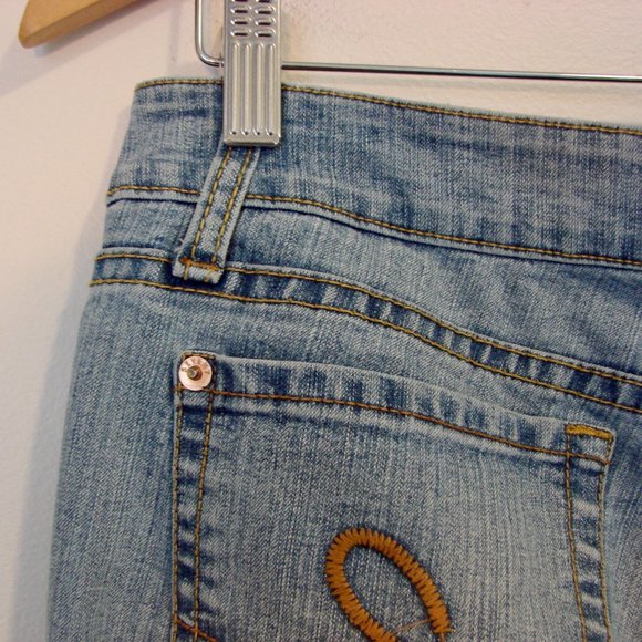 Seven 7 Cropped Ankle Jeans Bootcut Stretch Light Wash Size 28 - Picture 11 of 12